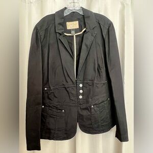 Venezia Black Utility Blazer Jacket Plus Size 18/20